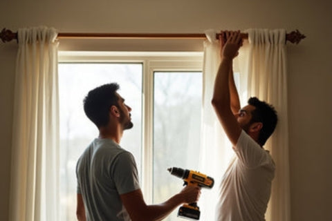 Custom Curtain Rod - Made to Measure + Installation - 1sqft (Material + Installation)